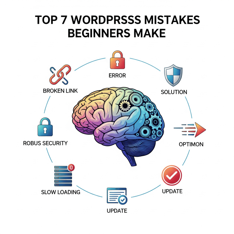 🧠 Top 7 WordPress Mistakes Beginners Make (And How to Avoid Them!)